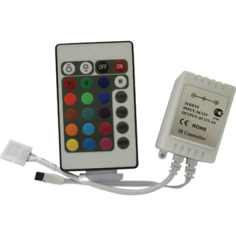 LED-контроллер Ecola LED Strip RGB IR Controller, 6A, 72W 12V (144W 24V), с ИК пультом управления (CRS072ESB)