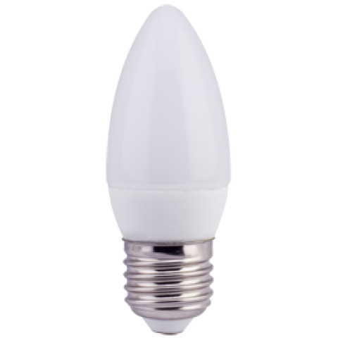 Лампа светодиодная LED Ecola candle 6,0W 220V E27 4000K свеча (композит) 101x37 [C7LV60ELC] (C7LV60ELC)