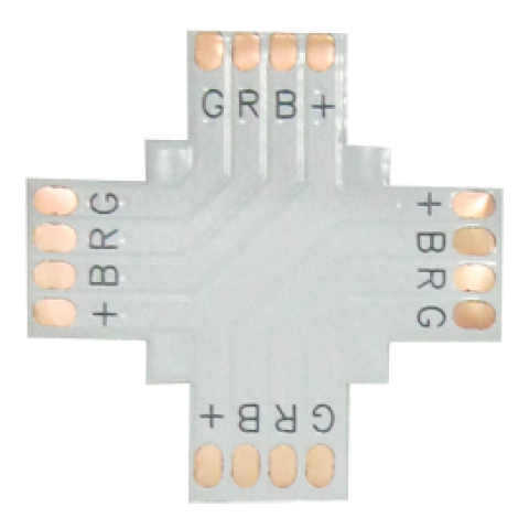 Ecola LED strip connector, гибкая соед. плата Х для зажимного разъема 4-х конт., 10 mm (SC41FXESB) (SC41FXESB)