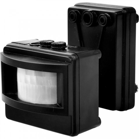 Датчик движения 1200W 12m 120° черный, SEN15/LX02, FERON