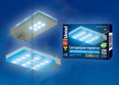 Подсветка светодиодная для стеклянных полок Uniel ULE-C01-1,5W/BLUE IP20 SILVER