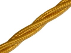 Провод 2*1 мм, золотой, плетеный