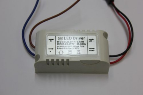 Драйвер 220V, 4-8 LED, 450 mA