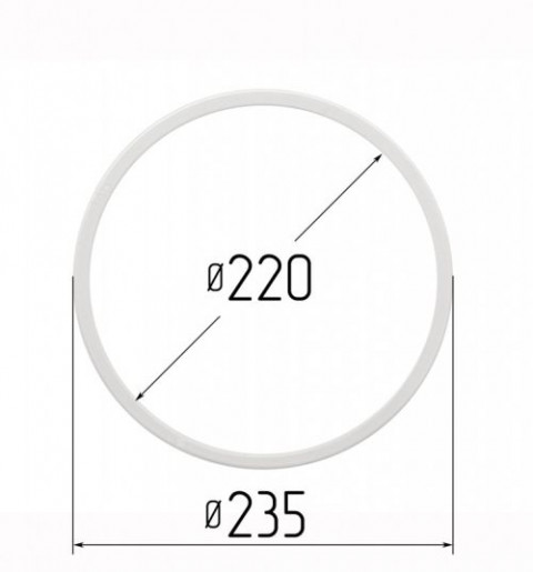 Кольцо протекторное 220 мм прозрачное