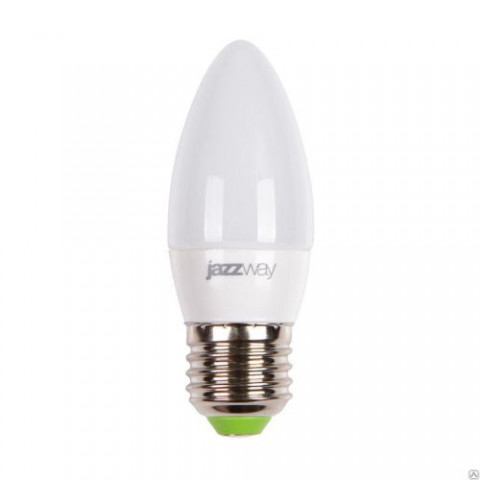 Лампа светодиодная LED E27, Jazzway PLED-SP C37, 7W, 3000K, 560Lm, 50-230V