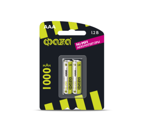 Аккумулятор ФАZА R03 (AAA), 1000mAh, 1.2V, Ni-Mh