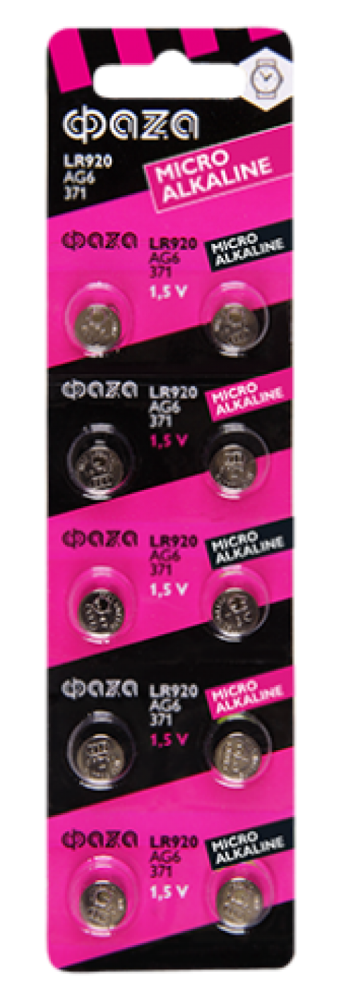 Батарейка ФАZA AG6 LR920, Micro Alcaline, 1.5V