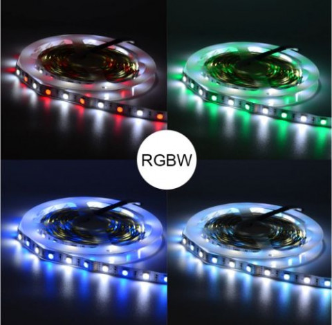 Лента светодиодная 60LED, RGB+W, IP20, 5050  double PCB(12V), 1 метр