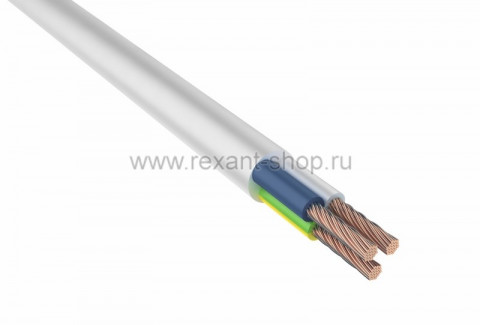 Провод ПВС 3*1,5 мм, белый, ГОСТ (1 метр) (01-8046-4)