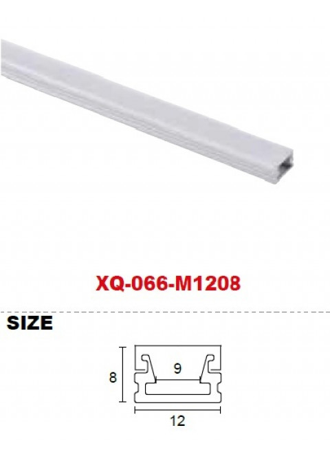 Профиль алюминиевый XQ-066-M1208, длина 2м (экран, заглушки, крепление в комплекте)