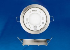 Светильник встраиваемый Uniel GX53/H2 NICKEL 10 PROM, ультратонкий, корпус никель (UL-00005054)
