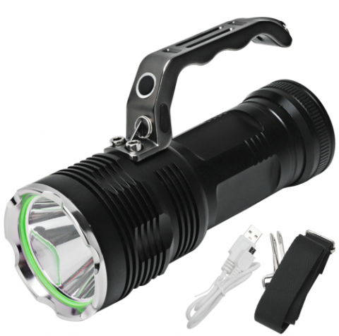 Фонарь светодиодный BORUIT YHX-0351, CREE XHP50, 20W, 1800Lm, 4*18650 Li-ion, micro USB