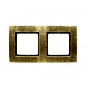 Рамка на 2 поста серия Palazzo Vintage, золото патина, dьwi (26527 6)