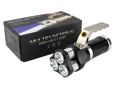 Фонарь светодиодный BORUIT YHX-0031, 3*T6, 3000Lm, 3*18650 Li-ion
