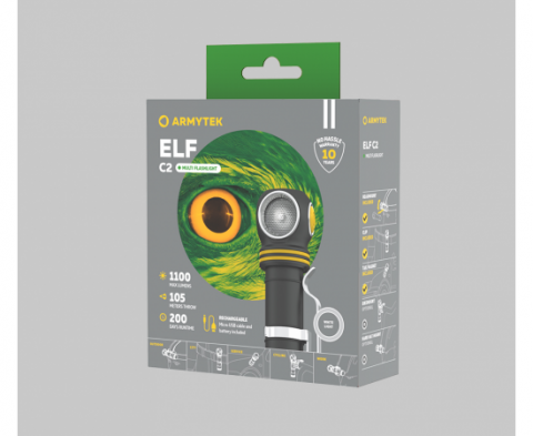 Фонарь светодиодный Armytek Elf C2,Micro-USB, белый (F05102C)