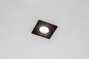 Светильник встраиваемый CAST 79 BRUSHED BLACK, MR16, квадратный, поворотный, алюмин. литье, черный, 80 мм, MaxLight (00-00000579)