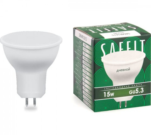 Лампа светодиодная LED GU5.3, SAFFIT, MR16, 15W, 6400K. 230V