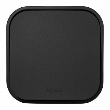 Выключатель Legrand ОП Quteo, 1-клавишный, 10A, черный матовый (782471)