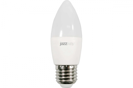 Лампа светодиодная LED E27, Jazzway PLED-SP C37, 7W, 5000K, 560Lm, 50-230V