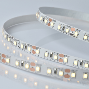 Лента светодиодная Uniel ULS-M13-2835-120LED-m-8mm-IP20-DC12V-9,6W-m-5M-3000K PROFI, гибкая на самоклеящейся основе, катушка 5м (1 метр) (UL-00004364)