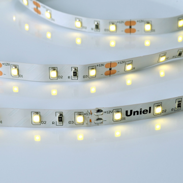 Лента светодиодная Uniel ULS-M11-2835-60LED-m-8mm-IP20-DC12V-4,8W-m-4M-4000K PROFI, гибкая на самоклеящейся основе, катушка 4м (1 метр) (UL-00007997)