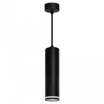 Светильник потолочный на подвесе FERON ML-1708, Barrel LUNA, MR16, 35W, 230V, D55*H280мм, черный