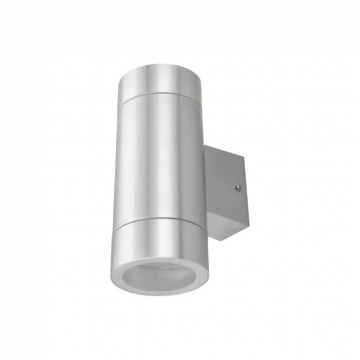 Светильник накладной Ecola GX53  8013A IP65 прозрачный Цилиндр металл. 2*GX53 Серый матовый 205x140x90