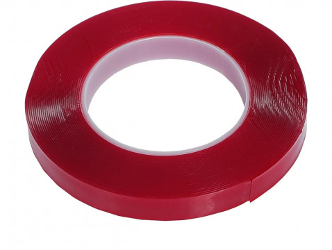 Лента клейкая TORSO, прозрачная, двусторонняя, акриловая, 15 мм х 10 м