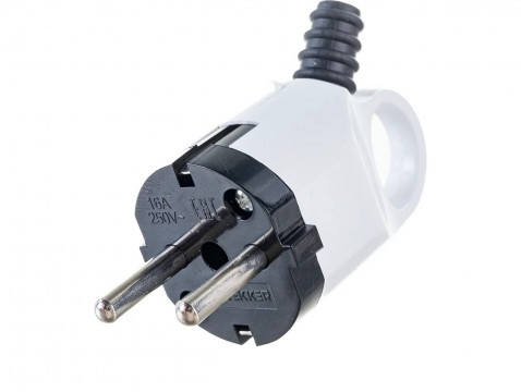 Вилка Stekker (PPG16-40-202), угловая с ушком, белая