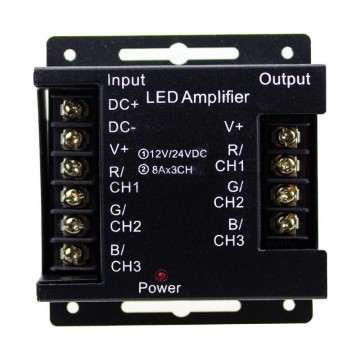 RGB усилитель LS ZS-AMF-02 A/C, по 8A на канал DC12-24V, 24A